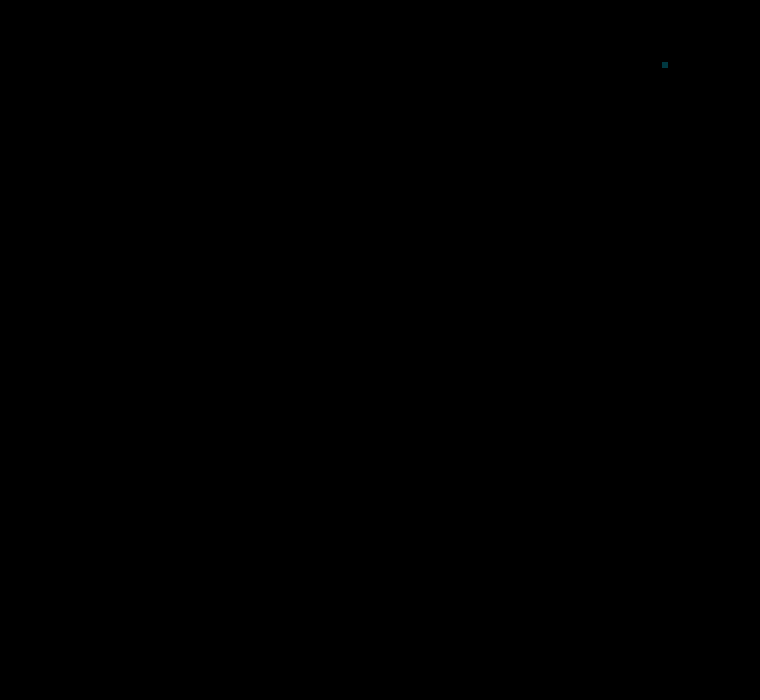 Animated Rule 110 cellular automaton evolving row by row from a single active cell